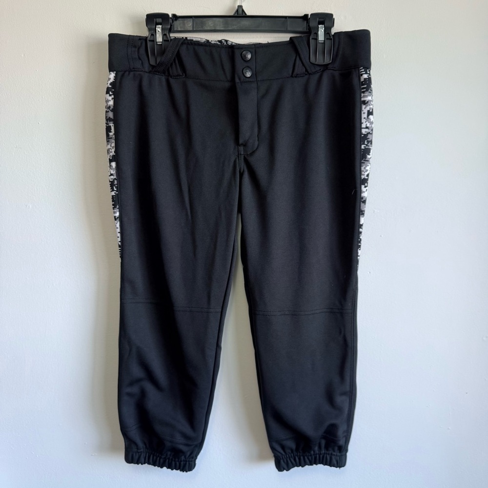 Champro Sports Women’s Softball Pants Large Black Digital Camo Side Stripe BP23